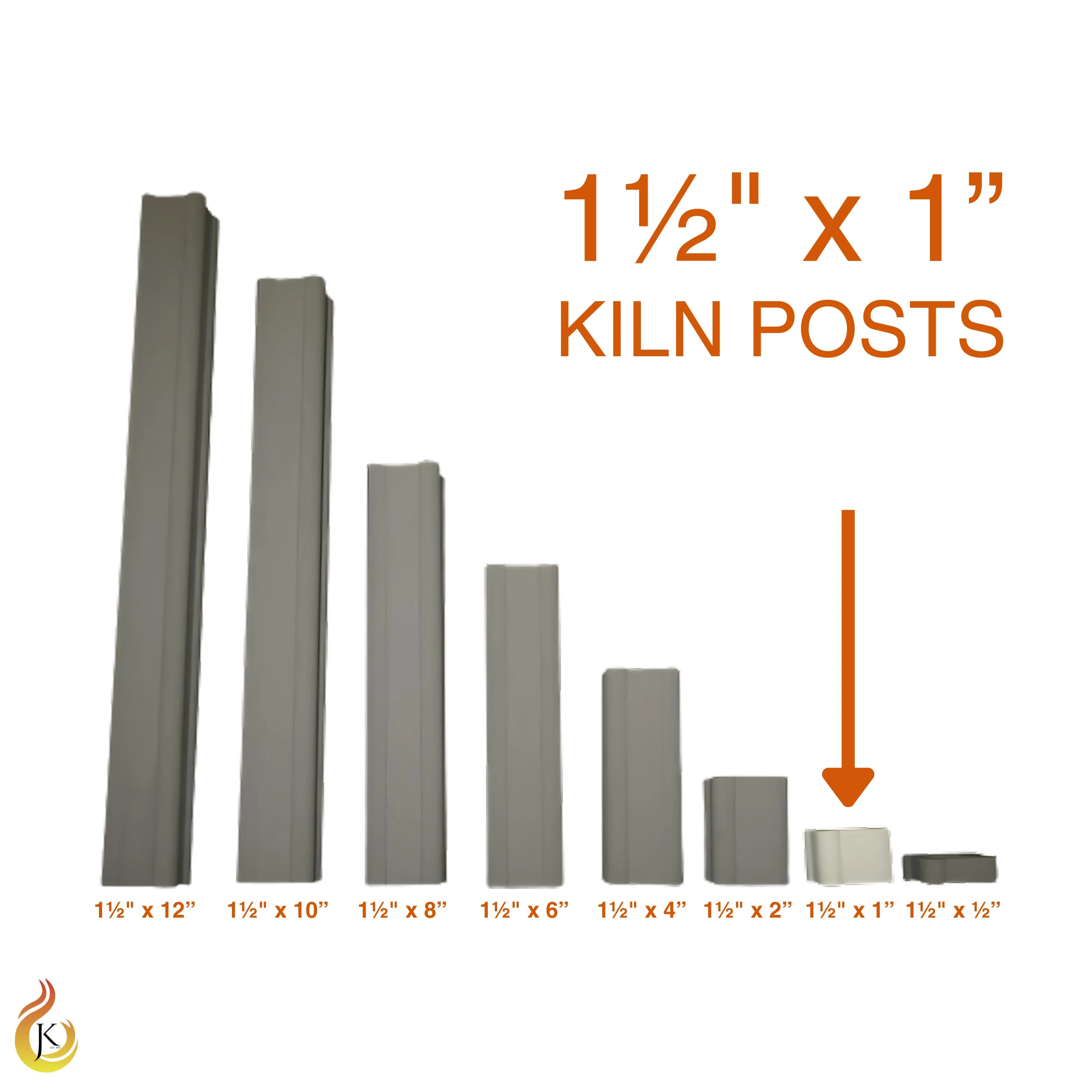 1 ½" x 1½" x 1" Square Kiln Post