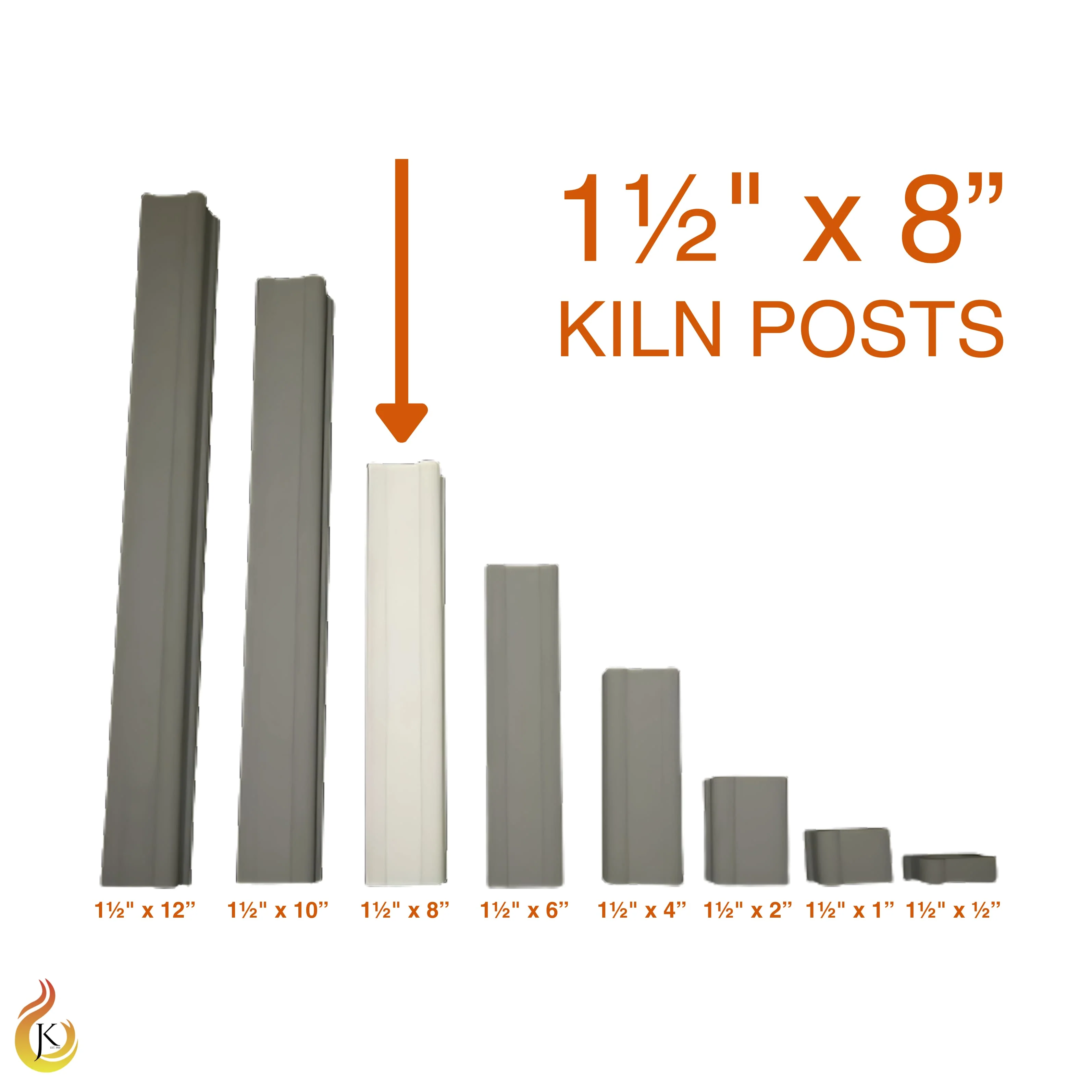 1 ½" x 1½" x 8" Square Kiln Post